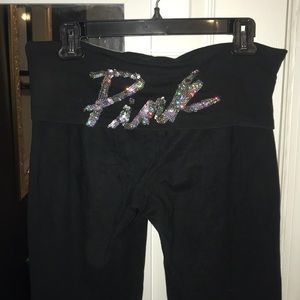 PINK Sparkly Yoga Pants
